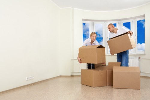 Prepared household furniture ready for storage in Croftonpark