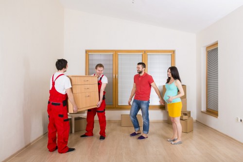 Removal team preparing a flat move in Croftonpark