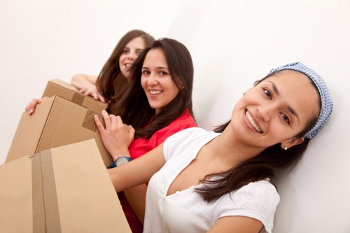 Careful loading of boxes and furniture for a Croftonpark removal